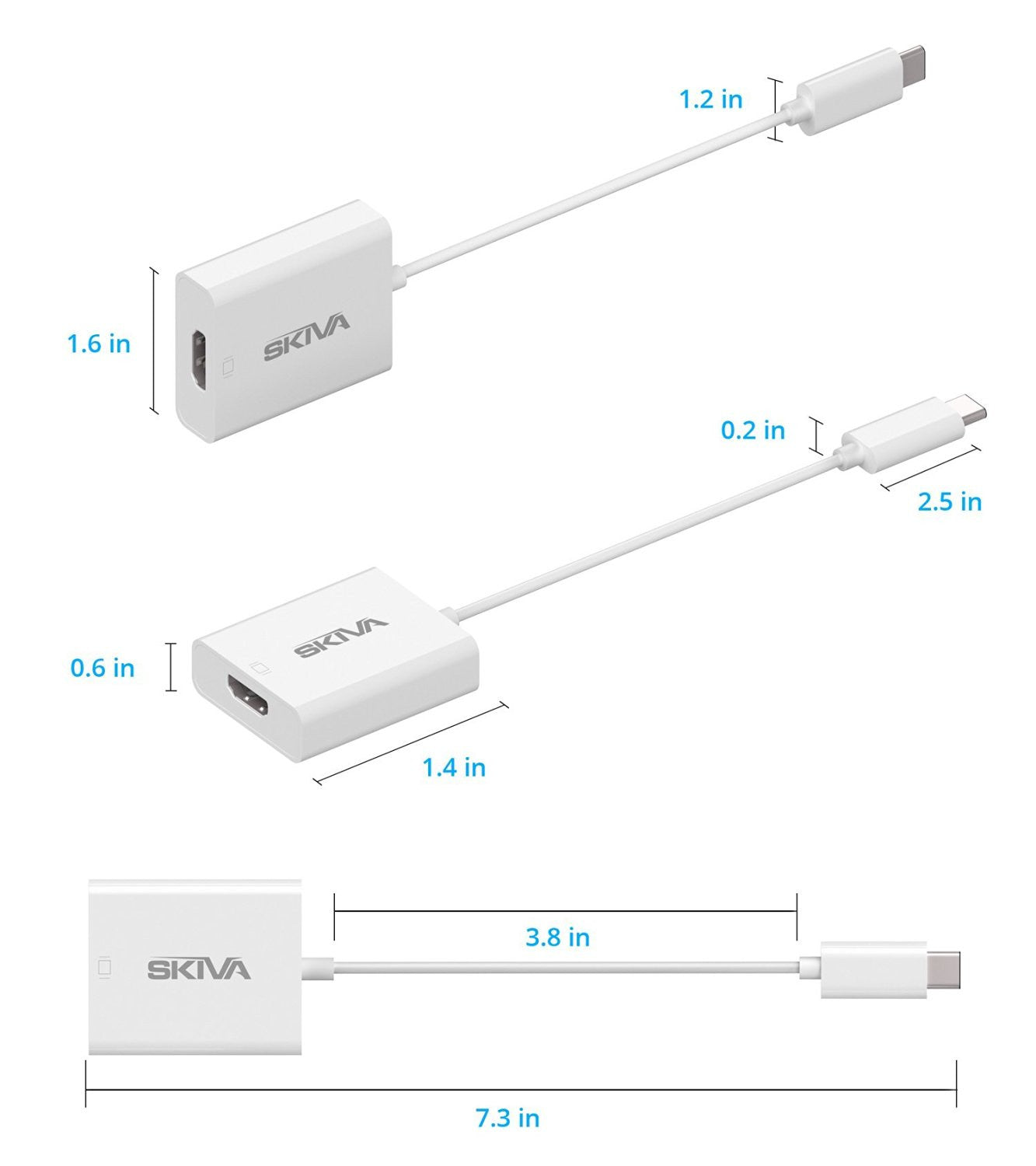 QVS USB Type-C/Thunderbolt 3 to HDMI Video Converter Cable - 6ft (Black) -  Micro Center